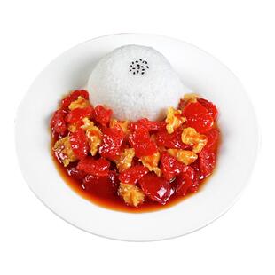 仿真盖饭模型假菜品模型盖浇饭米饭炒饭大米拍摄炒菜摆放模型
