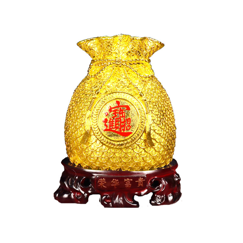 福袋钱袋子摆件存钱罐客厅电视酒柜玄关店铺装饰乔迁开业礼品摆设