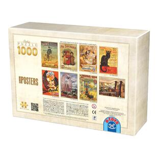 正品包邮 D-Toys罗马尼亚益智拼图 复古海报 香槟红葡萄酒1000片