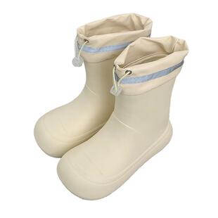 春夏季亲子中筒雨鞋外穿时尚防水防滑抽绳束口男女童上学专用雨靴