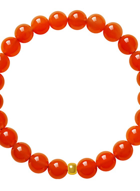 宫里上新天然樱桃红南红玛瑙手串