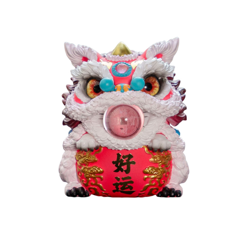 新款网红带磁吸醒狮车载摆件饰品