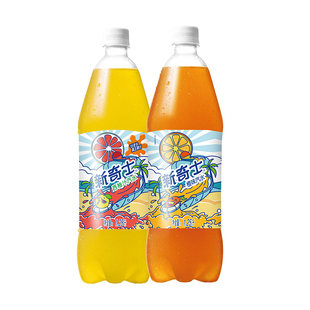 [预售] 橙汁西柚味橙子味汽水1.25L*2瓶装果味饮料新奇士