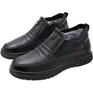 老北京棉鞋男冬季加绒加厚保暖老年人鞋一脚蹬防滑老头男士爸爸鞋