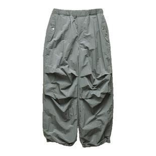 现货 JIEDA NYLON  PARACHUTE PANTS 日产尼龙宽松抽绳伞兵裤25SS