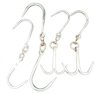 正宗304不锈钢环扣旋转挂肉钩子S钩双钩加粗丁字钩手拉钩屠宰商用