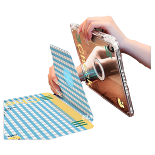 【旋转款x磁吸拆分】创意格子适用于ipadair6平板保护套2025新款10.9寸苹果18版高级感pro11亚克力10.2防弯13