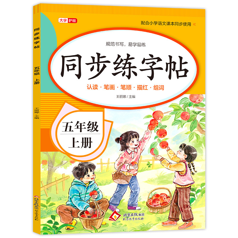 2025新版 五年级上册练字帖语文同步字帖人教版小学生五上教材课文生字硬笔书法练习笔顺楷书正楷练字本写字贴5上学期每日一