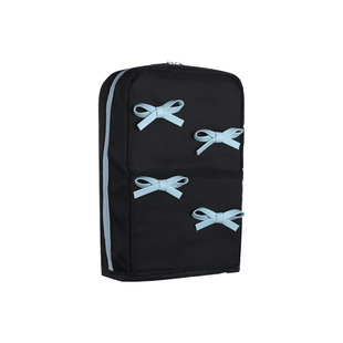 花漾蓝色蝴蝶大容量化妆包化妆品收纳包刷具刷包可站立多孔位