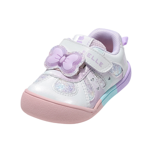 百丽童鞋2025秋季新款蝴蝶结女童幼童稳步鞋宝宝休闲鞋幼儿运动鞋