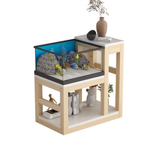 实木鱼缸架子60*40cm金鱼缸底座底架多层储物2025新款鱼缸置物架