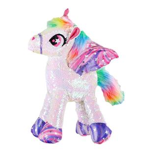 【亮片独角兽】小马公仔玩偶生日礼物可爱女生娃毛绒玩具儿童新年