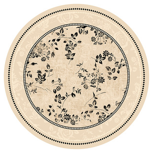 圆形地毯客厅中古风2025新款法式复古卧室床边衣帽间椅子摇椅地垫