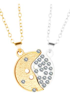 纽扣情书情侣项链撞色情人节礼物