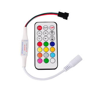 LED幻彩WS2811/2812/1903/16703芯片红外无线遥控射频音乐控制器