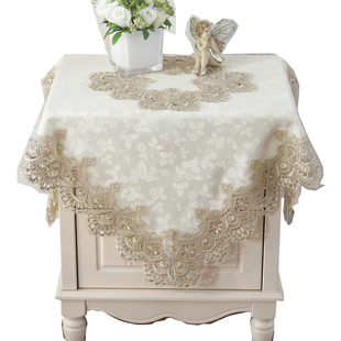 床头柜盖布电饭煲桌布欧式冰箱帘微波炉洗衣机垫子冰柜防尘罩