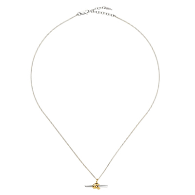 Missoma金银双生T型水平项链