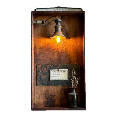 中古装饰灯 复古实木壁灯 民宿酒店甜品店壁灯咖啡馆壁灯店铺招牌