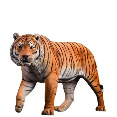 老虎模型动物摆件树脂孟加拉虎