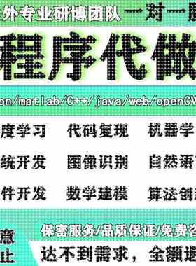 python代编程matlab算法代码定制深度学习javaC#C++程序代写C语言