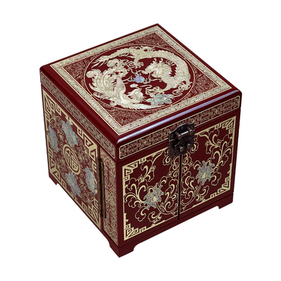 非遗螺钿漆器首饰盒贝壳复古妆奁