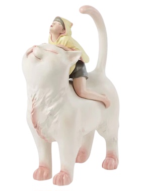 样板间儿童房猫咪雕塑摆件