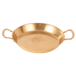 蜂窝不粘paella西班牙不锈钢海鲜饭锅煎锅平底锅烩饭盘韩式炸鸡盘