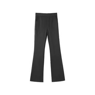 芝禾/CHESONSE【自由人】朗家 高腰显腿长直筒微喇叭裤长裤241110