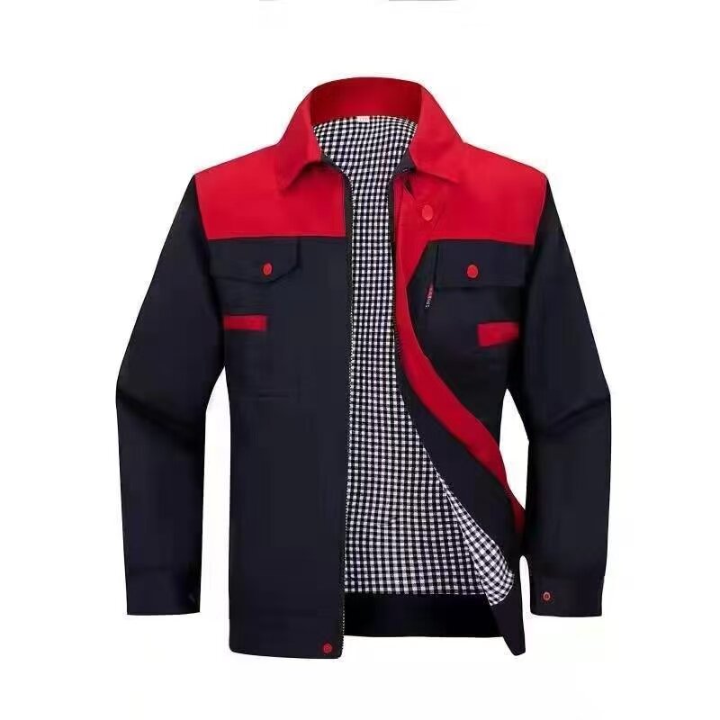 秋冬双层工作服套装耐磨工地劳保服外套汽修车间厂服工程服定制