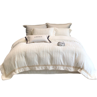 MARKCROSS玛洛驰高端A类牛奶绒四件套冬季加厚保暖被套床单床笠款