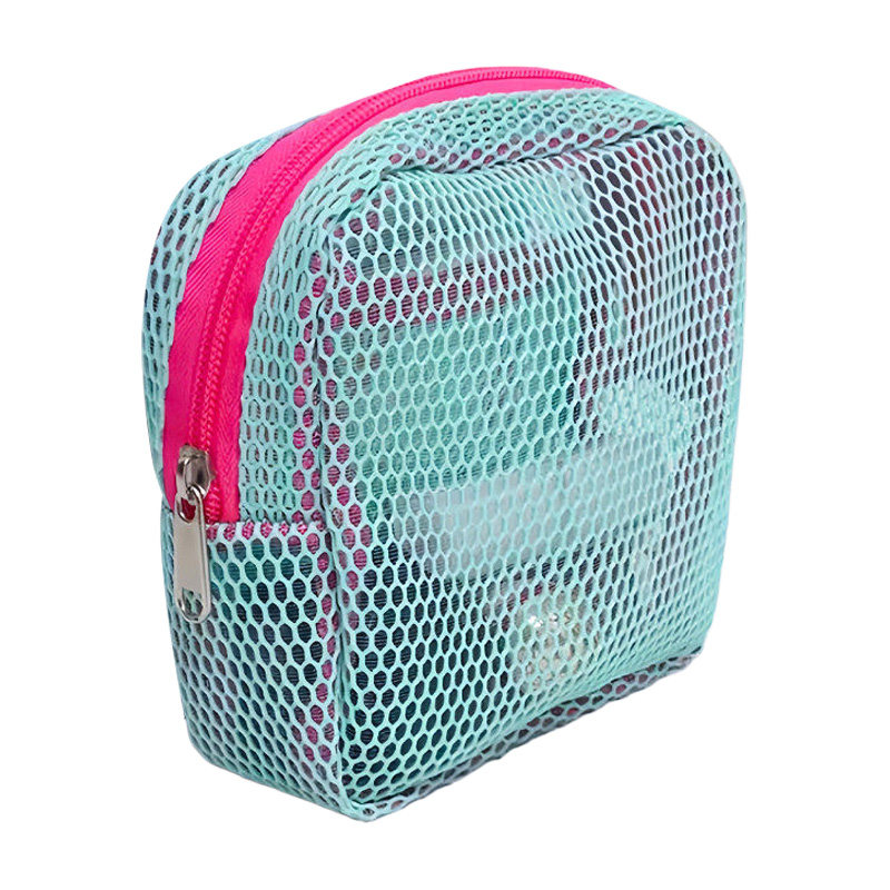 旅行旅游户外透明杂物收纳彩色豆腐包超轻网格包多功能耐用大容量