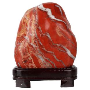 南非红碧玉鸡血石原石摆件天然奇石红色观赏石头客厅办公室装饰品