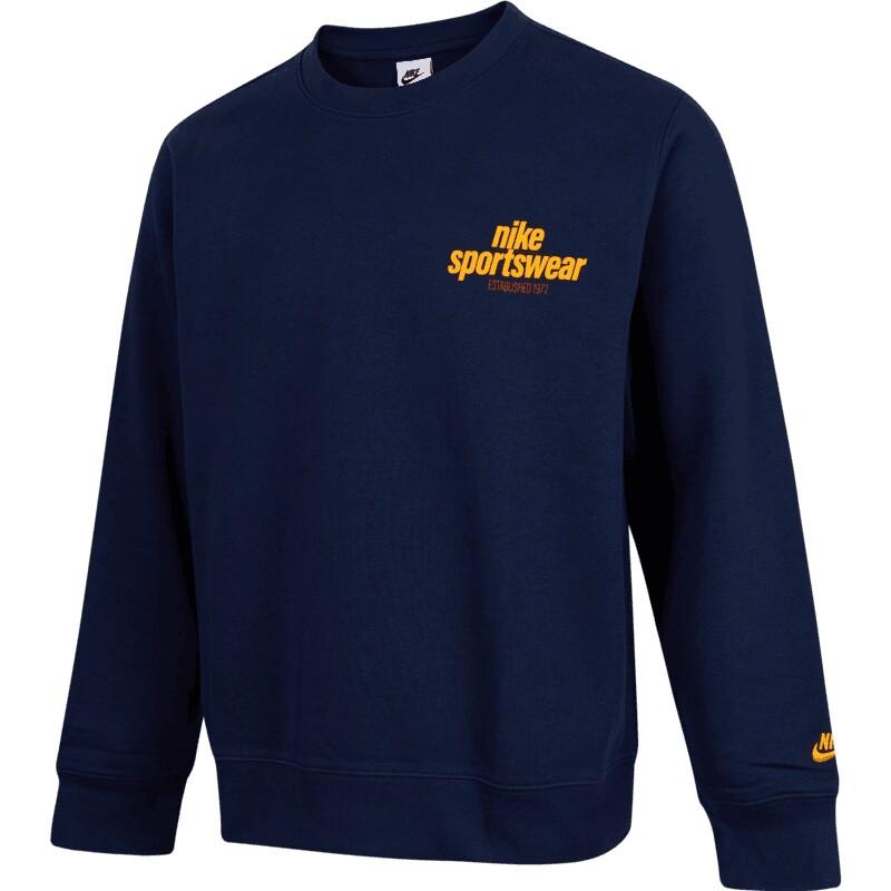 NIKE耐克男子CLUB BB CREW NSW GFX运动休闲套头衫卫衣HJ2174-451