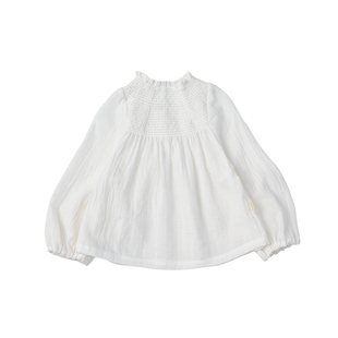 MARLMARL儿童春秋衬衫女宝公主罩衫刺绣灯笼袖长袖衬衣blouses01