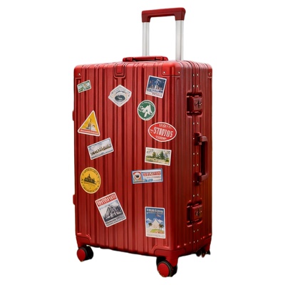 红色行李箱结婚陪嫁用