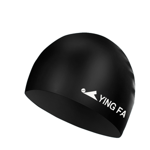 英发泳帽体校训练健身男女硅胶游泳帽成人长发印花防水单色时尚