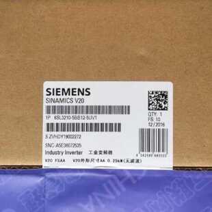 议价6SL3210-5BB12-5BV1西门子V20 功率模块0.25KW 6SL32105BB125