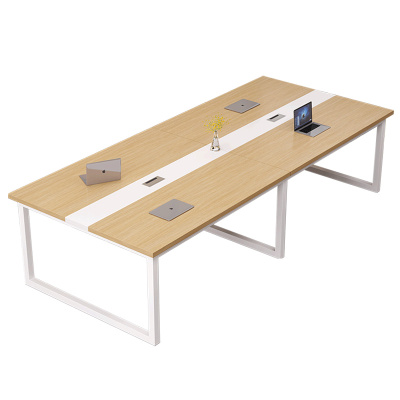 原木色会议桌长桌办公桌椅组合