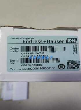 议价CPS71E-NA7BTB2恩德斯豪斯EH数字式pH电极 原装现货量大价优