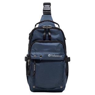 华朗迪尔新款斜挎包多功能两用小背包多口袋胸包男户外休闲挎包男