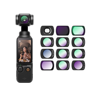 潮拍滤镜适用大疆pocket3滤镜套装磁吸uv镜cpl偏振镜nd滤镜减光镜黑柔滤镜增广镜DJI 灵眸相机配件广角镜头