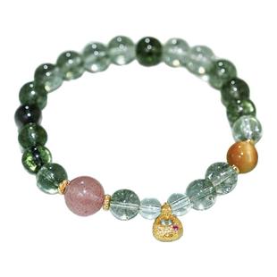 绿幽灵串珠水晶手链女款轻奢小众精致手串2025年新款闺蜜叠戴手饰