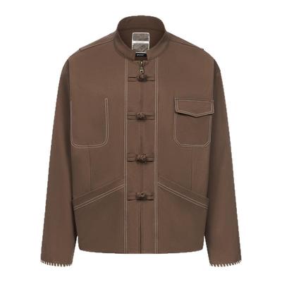 明线撞色唐装夹克SOLOTEXTIRES