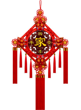 中国结挂件客厅大号桃木福字中国结玄关乔迁平安结家居装饰墙壁挂