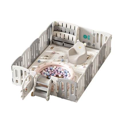 曼龙汽车游戏围栏防护栏婴儿童客厅室内家用地上宝宝爬爬垫一体