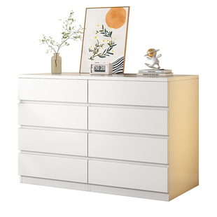 奶油风六斗柜简约现代储物柜立柜卧室客厅靠墙极简抽屉式收纳柜子