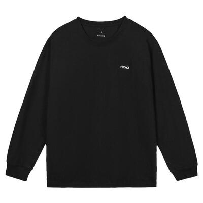 热风秋季新款男士基本款休闲长袖T恤字母印花内搭上衣男