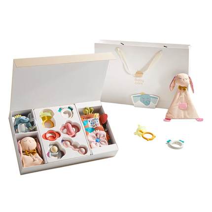 babycare新生婴儿安抚摇铃礼盒见面礼物宝宝出生玩具新年送礼满月