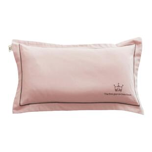 刺绣60支磨毛全棉枕头套儿童枕套纯棉单人学生宝宝枕罩简约纯色冬