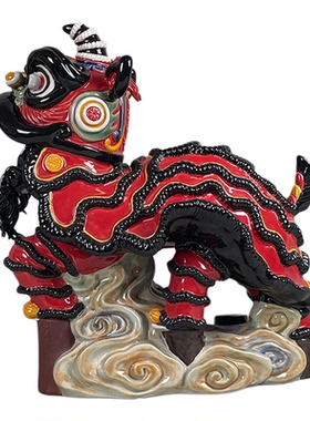 美陶陶瓷中式精品舞狮醒狮工艺品